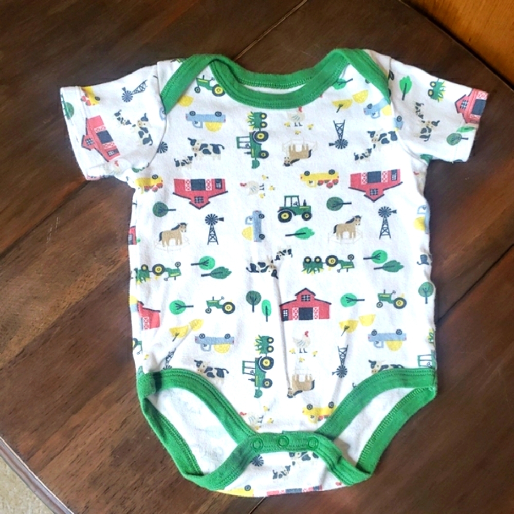 John Deere Farmland Onesie Bodysuit Sz 9-12M